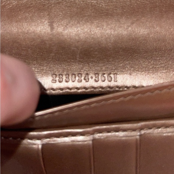 Gucci Guccissima GG Rose Gold Long Bifold Continental Wallet Zip Snap Shima - Picture 14 of 14